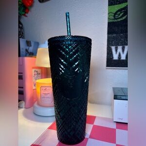 💎 Starbucks Dark Emerald/ Teal Jewel Iridescent Tumbler – Venti (24 oz)